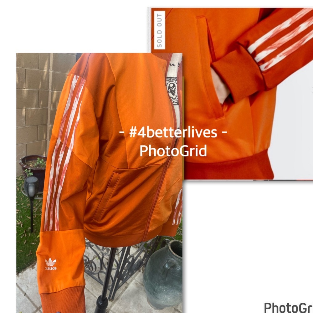 New Adidas Danielle Cathari Collab Track Jacket Firebird Burnt Orange XS Rare - Picture 7 of 16